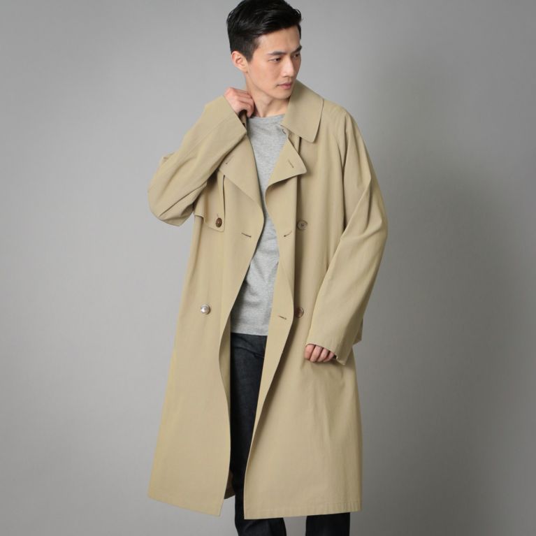 【SANYOCOAT MEN】 先染めコットン トレンチコート ベージュ