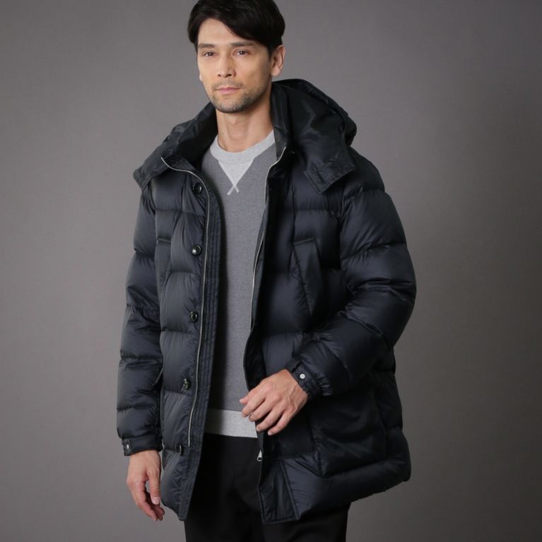 【SANYOCOAT MEN】 ＜京鴨ダウン＞フーデッドダウンコート ネイビー