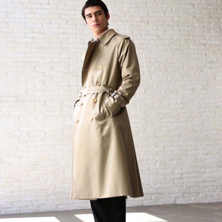 ＜三陽商会＞【サンヨー コート メン(SANYO COAT MEN)】＜100年コート＞クラシックダブルトレンチコート カーキ 送料無料！画像