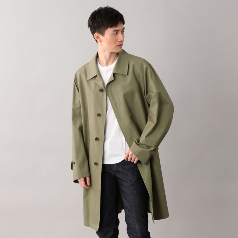 ＜三陽商会＞【サンヨー コート メン(SANYO COAT MEN)】＜Spring Coat＞ベンタイルOXステンカラーコート グリーン 送料無料！画像