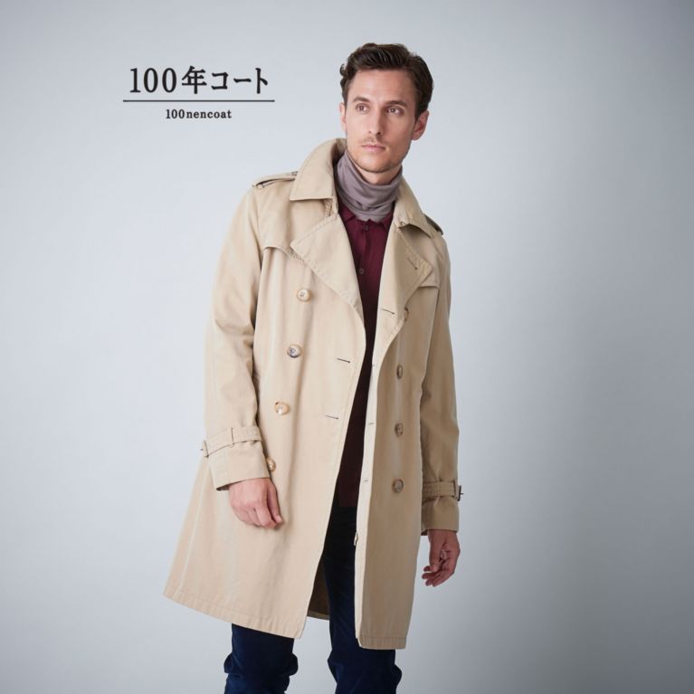 Sanyocoat Men サンヨーコート メン コート 100年コート エイジドダブルトレンチコート Sanyo Istore サンヨー アイストア