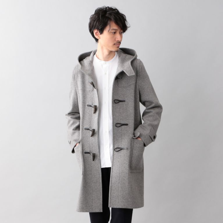 ＜三陽商会＞【サンヨー コート メン(SANYO COAT MEN)】◆◆＜Flat-Seam COAT＞ウールジャージーダッフルコート グレー 送料無料！画像