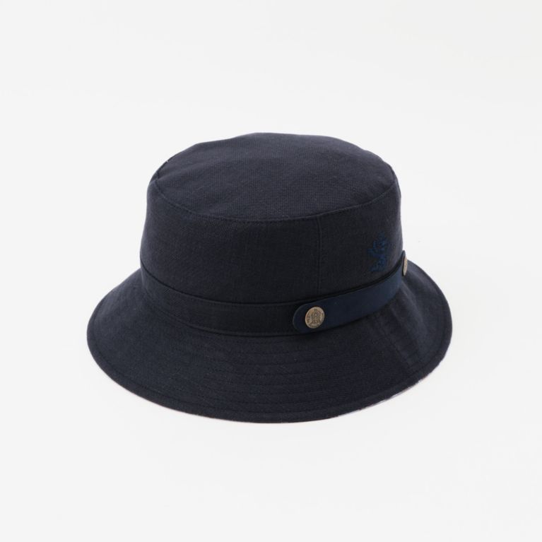 23%OFF!SALE<三陽商会>【ザ・スコッチハウス(THE SCOTCH HOUSE)】【洗濯可・UVカット芯使用】麻ドビートラベルハット ネイビー 定価 11880円から 2700円値引!