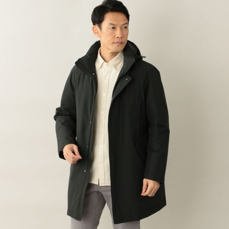 【THE SCOTCH HOUSE】 【撥水加工】GORETEX INFINIUM × 光電子 ダウンコート ブラック