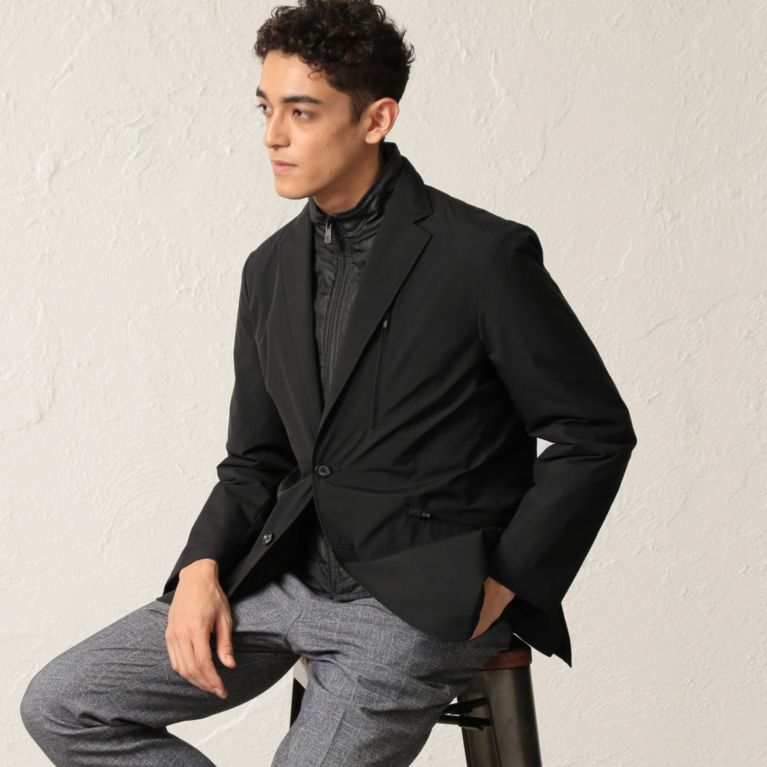 【THE SCOTCH HOUSE】 【防風・耐水・透湿】GORE-TEX INFINIUM 2WAYジャケット. ブラック