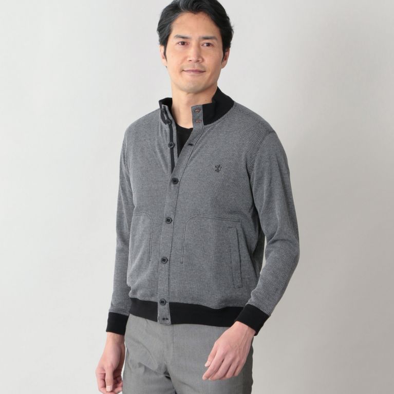 【THE SCOTCH HOUSE】 【URBAN COLLECTION】ライトワッフルボタンアップカットソー チャコールグレー