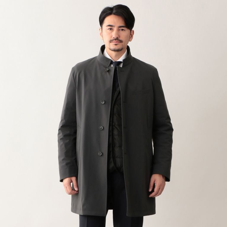 58%OFF！SALE【ポール・スチュアート メン(Paul Stuart MEN)】スタンド３ＷＡＹコート チャコールグレー 送料無料 ＆ 定価 89640円から 51840円値引！