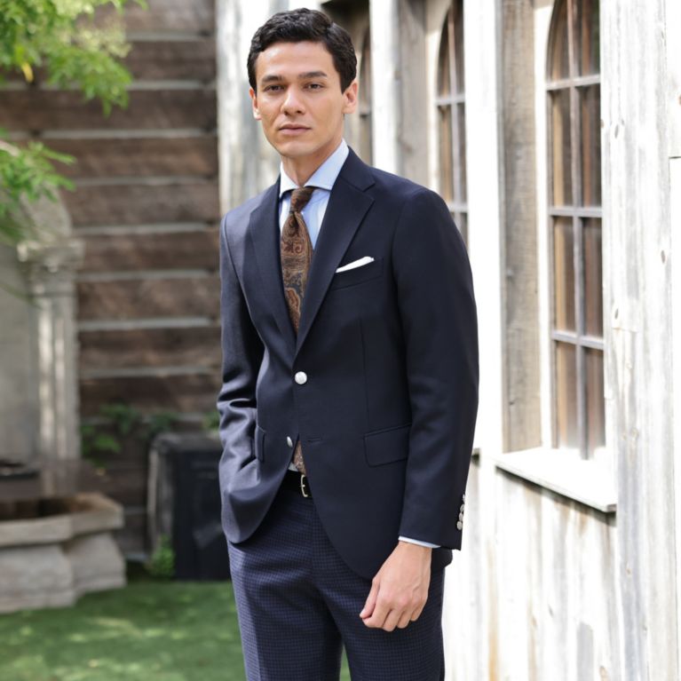 【Paul Stuart MEN】 クラシックホップサックブレザー/ジャケット ネイビー