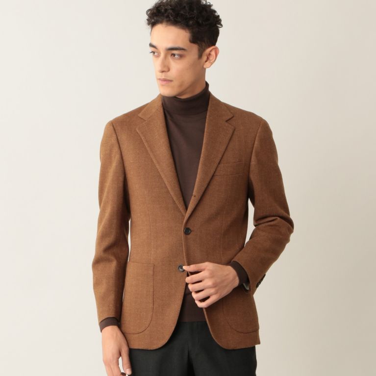 【Paul Stuart MEN】 【URBAN SAFARI掲載商品】ウールカシミヤ ジャージジャケット. ブラウン系