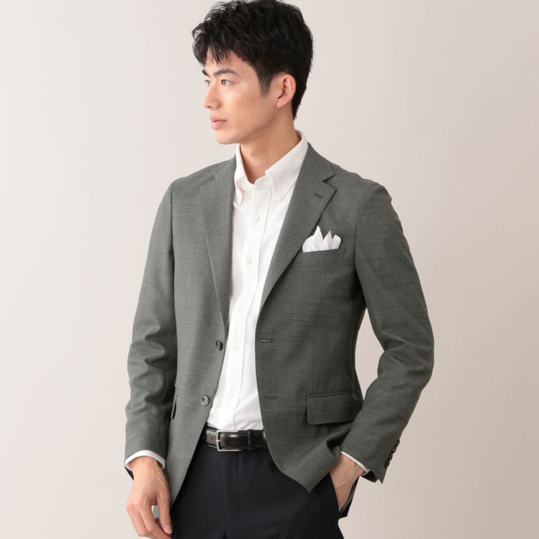 【Paul Stuart MEN】 「STUART'S TRAVELER」 4PLY MESH フォープライメッシュジャケット. グレー系