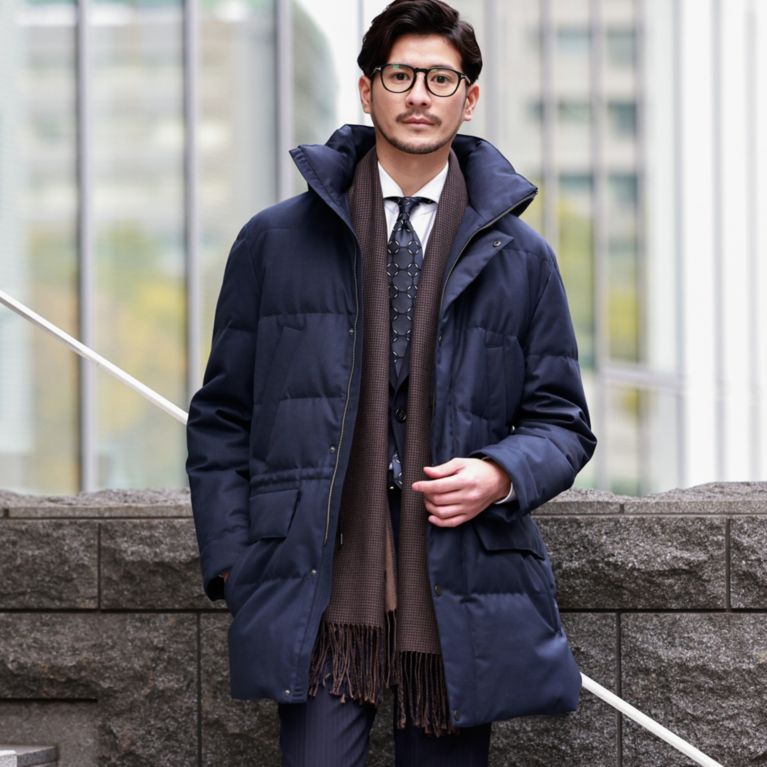 高機能ストレッチウールダウンブルゾン フードダウンコート 撥水加工 ダウンブルゾン Paul Stuart Men ポール スチュアート メン のメンズファッション通販 三陽商会