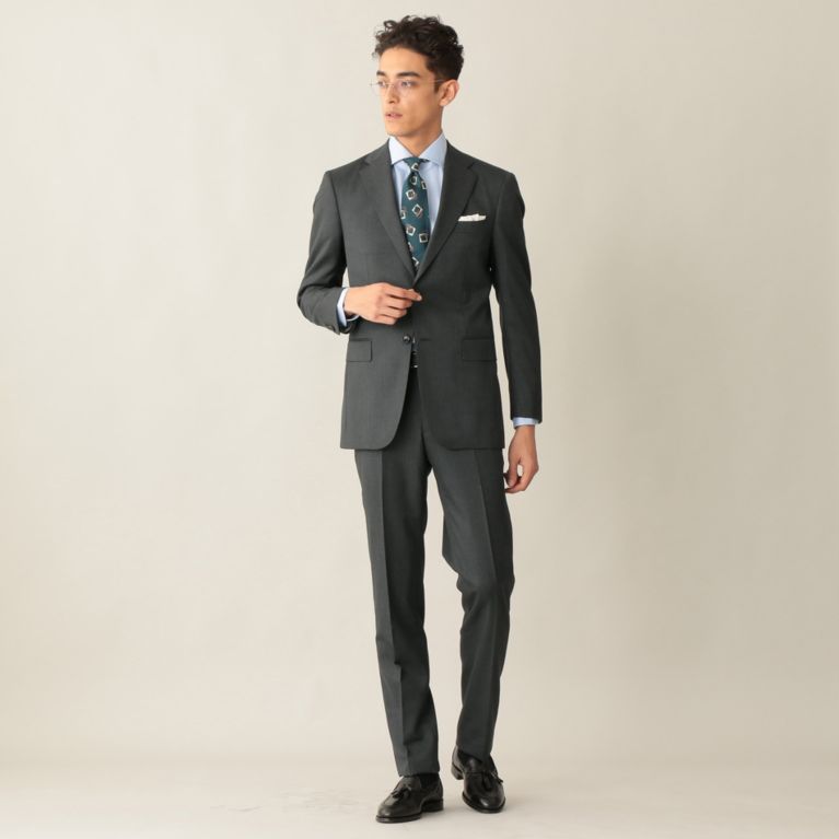 【Paul Stuart MEN】 【EASTGATE MODEL】「QUINTESSENTIAL」オリジナルトップツイルウールスーツ/セットアップ グレー系