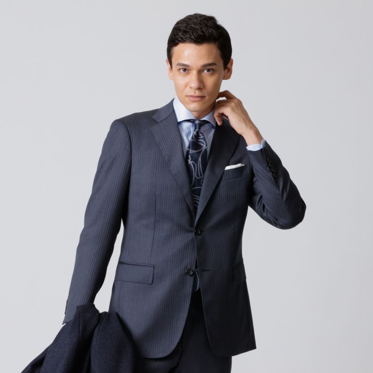 Eastgate Model スチュアーツブルーシャドウストライプスーツ セットアップ セットアップ Paul Stuart Men ポール スチュアート メン のメンズファッション通販 三陽商会