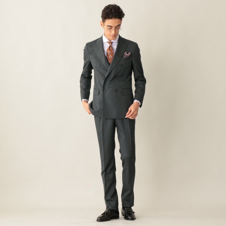 ＜三陽商会＞【ポール・スチュアート メン(Paul Stuart MEN)】【YORK MODEL】ORIGINAL TOP TWILL ダブルブレステッドYORKモデルスーツ グレー系 送料無料！