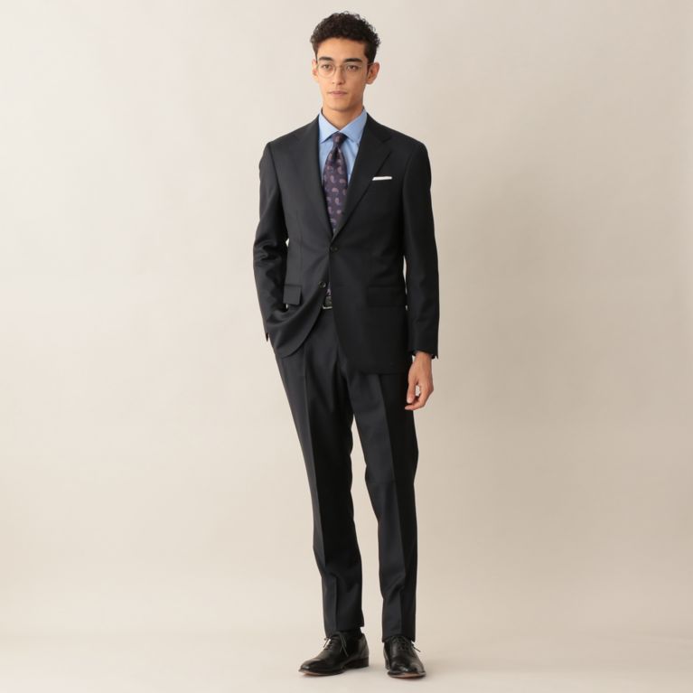 ＜三陽商会＞【ポール・スチュアート メン(Paul Stuart MEN)】【Vitale Barberis Canonico】【NEW MODEL】「SUPER SONIC」スーツ ネイビー 送料無料！