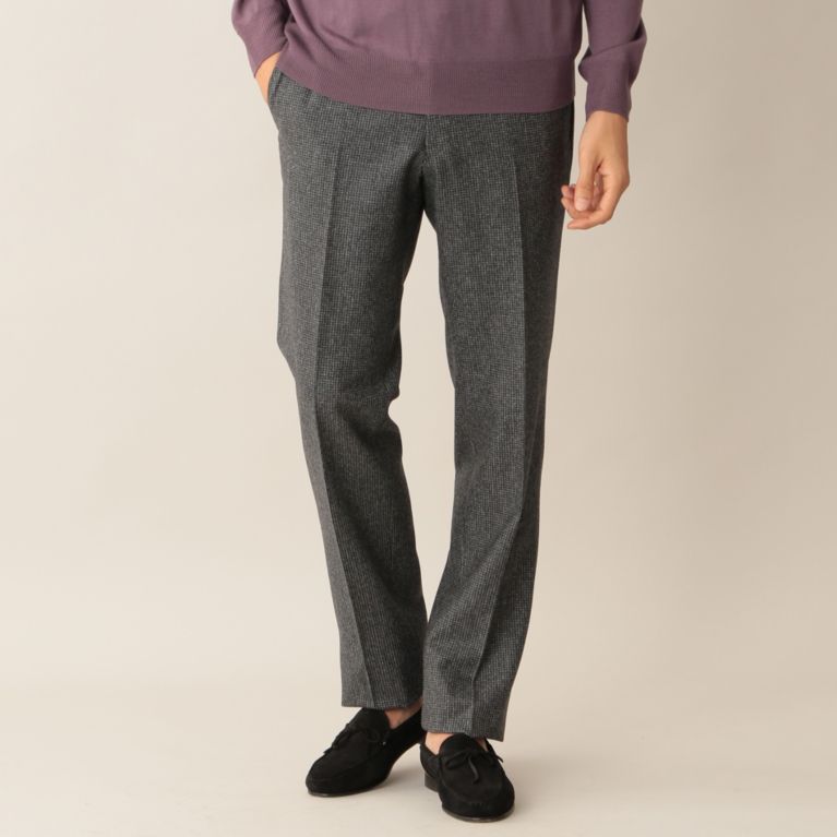 【Paul Stuart MEN】 【Vitale Barberis Canonico】ハウンドトゥーススラックス. グレー系