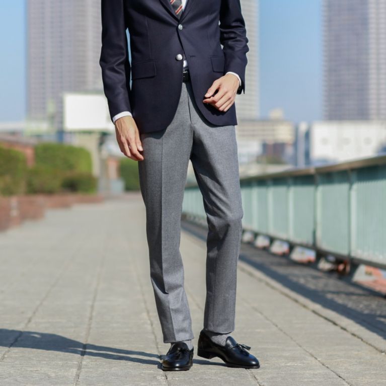 【Paul Stuart MEN】 【Vitale Barberis Canonico】サキソニースラックス. グレー系