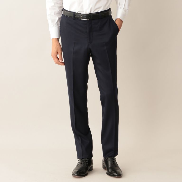 【Paul Stuart MEN】 【Vitale Barberis Canonico】サキソニースラックス. ネイビー