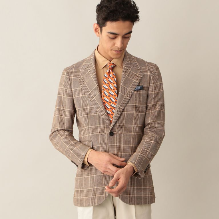 【Paul Stuart MEN】 【数量限定】ブリティッシュファブリックチェックジャケット. ブラウン系