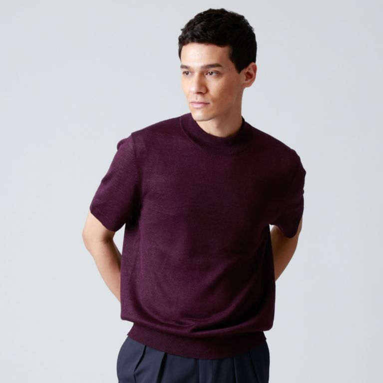数量限定 Collection Line ヘンプモックネックニットtシャツ アンサンブル対応 Tシャツ カットソー Paul Stuart Men ポール スチュアート メン のメンズファッション通販 三陽商会
