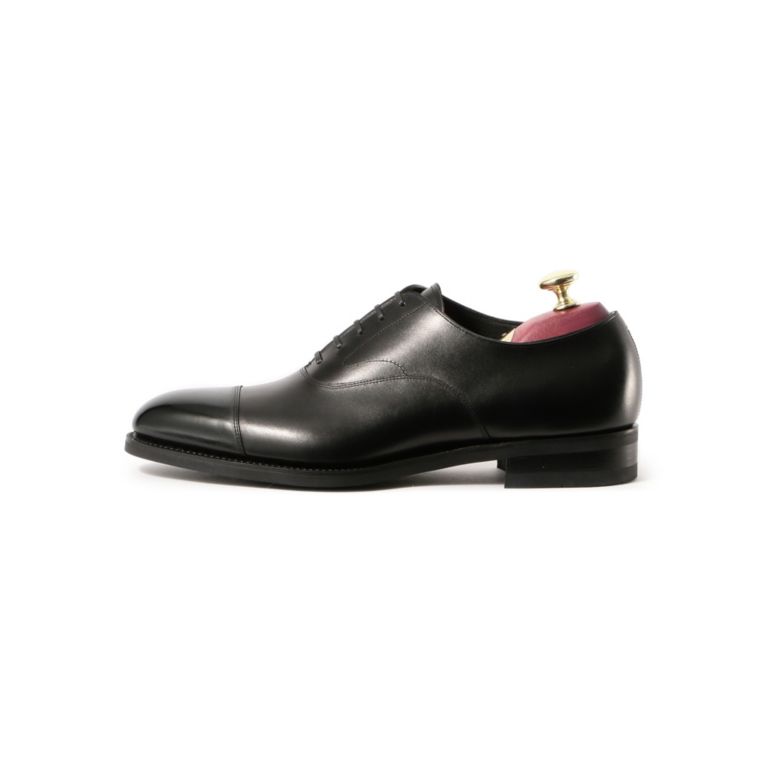【三陽山長】 【友二郎ラバー/TOMOJIRO RUBBER】ストレートチップ ブラック