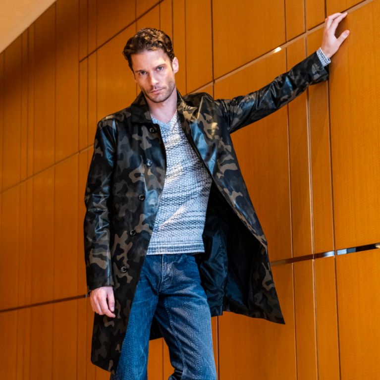 【EPOCA UOMO】 【PRIMA COLLECTION】【Olmetex】カモフラコート カーキ3