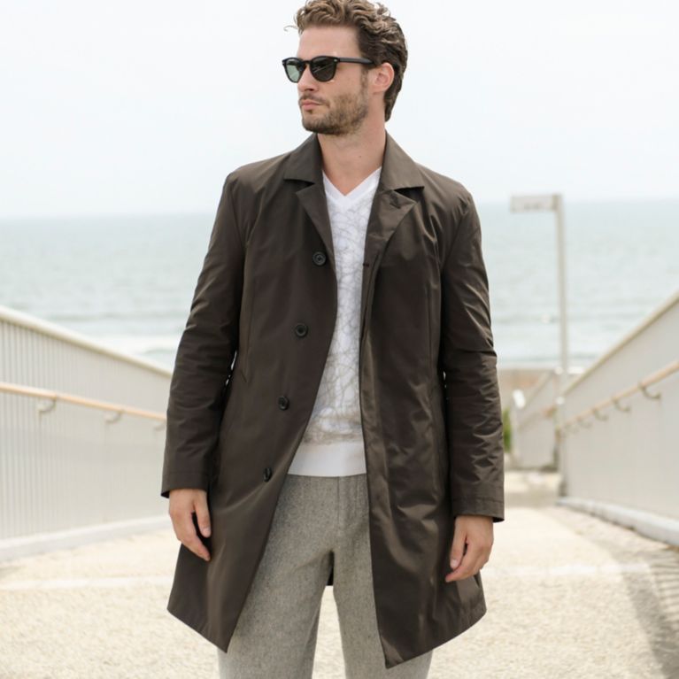 【EPOCA UOMO】 ハイマルチダブルクロス ステンカラーコート カーキ3