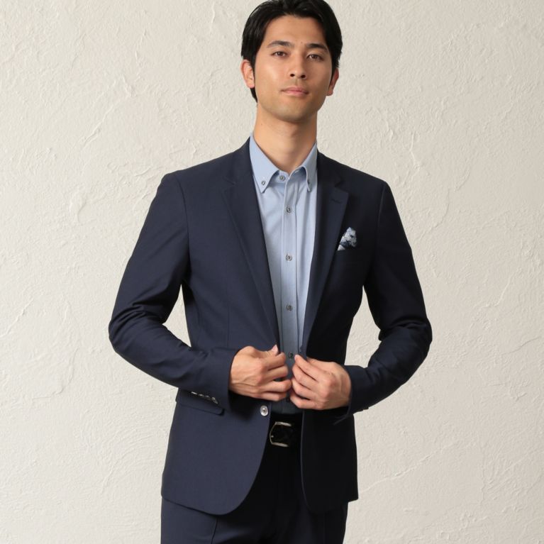 【EPOCA UOMO】 【セットアップ】ストレッチドビージャケット ネイビー3