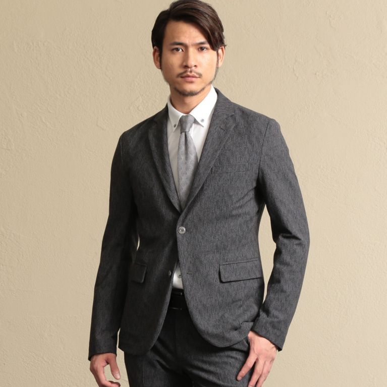 【EPOCA UOMO】 ハイパワーストレッチジャケット グレー