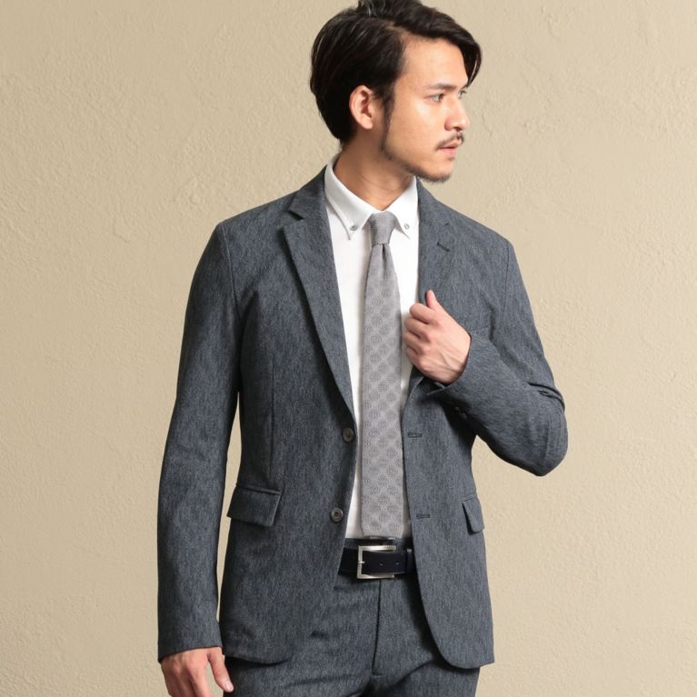 【EPOCA UOMO】 ハイパワーストレッチジャケット ブルーグレー