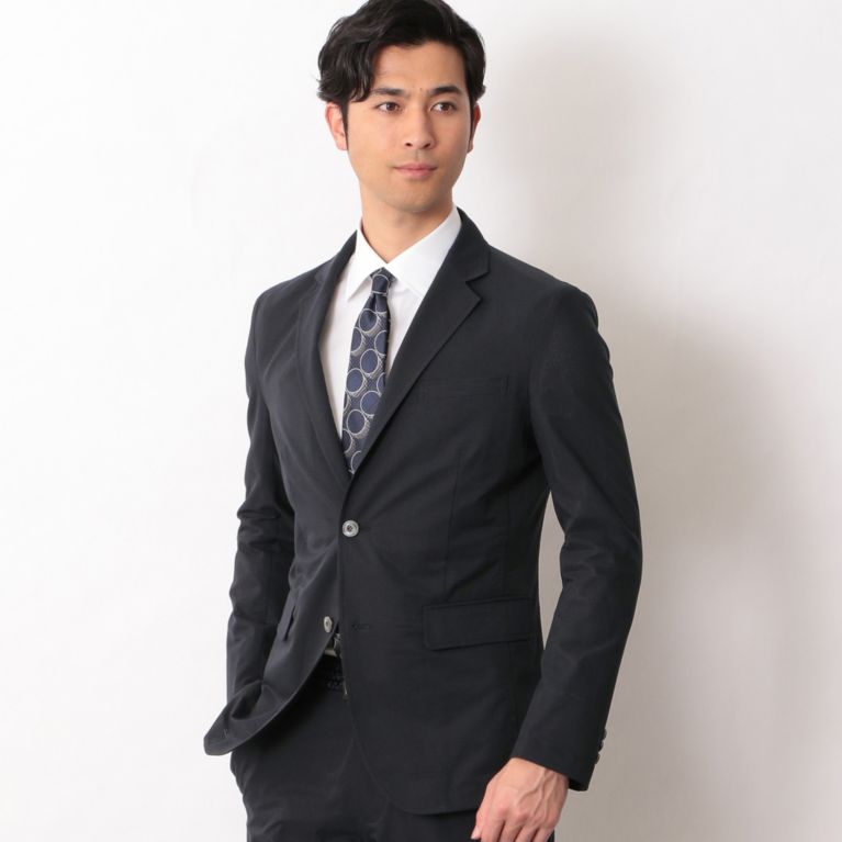 【EPOCA UOMO】 【セットアップ】【ウォッシャブル】クールドッツストレッチジャケット ネイビー3