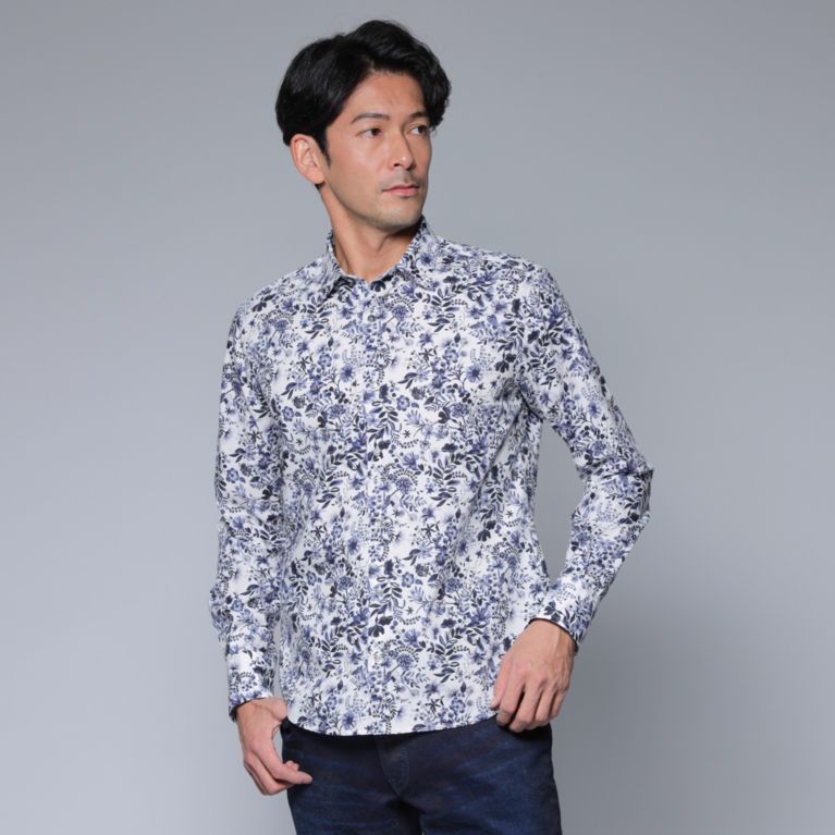 プチギフト EPOCA UOMO エポカウォモ✨2Pセット✨ネイビー 花柄 長袖