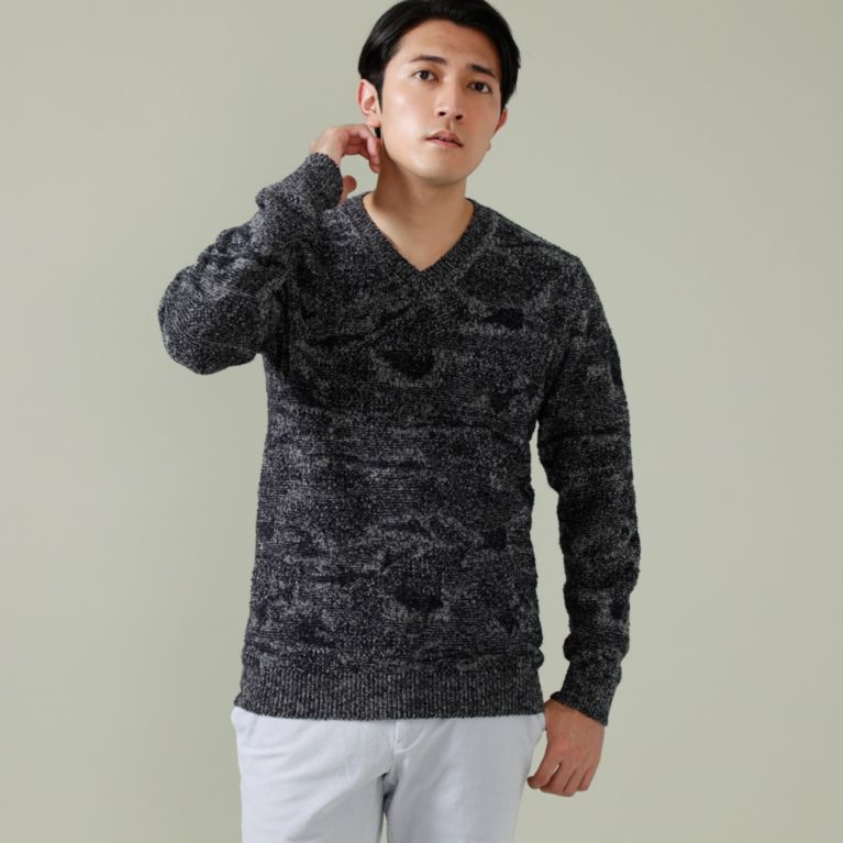 【EPOCA UOMO】 【ウォッシャブル】ブークレーカモフラニット ネイビー3