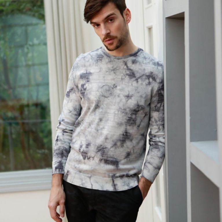 【EPOCA UOMO】 【PRIMA COLLECTION】グラデーションクルーネックニット グレー2