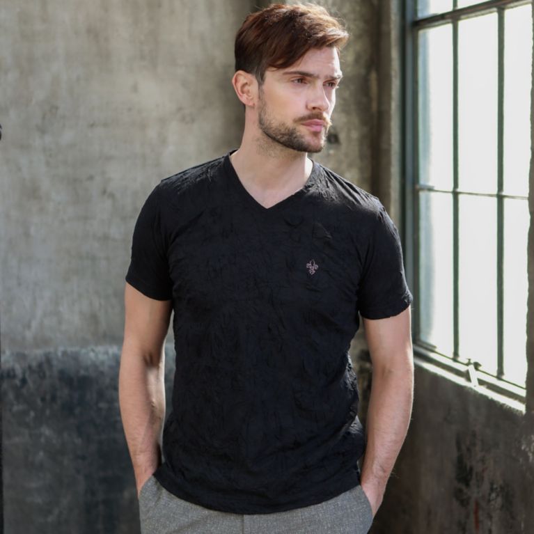 【EPOCA UOMO】 ワッシャーカットソー ブラック