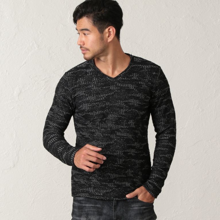【EPOCA UOMO】 モールカモフラジャカードカットソー ダークグレー