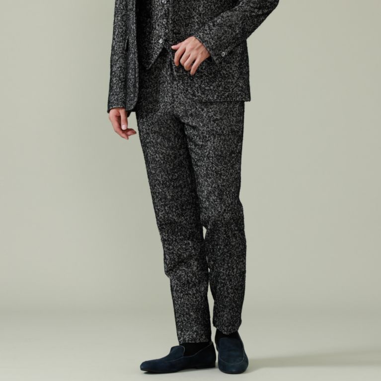 【EPOCA UOMO】 【セットアップ】アルパカリングヘリンボーンパンツ ブラック