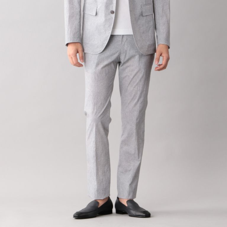 【EPOCA UOMO】 ハイパワーストレッチプリントパンツ グレー1