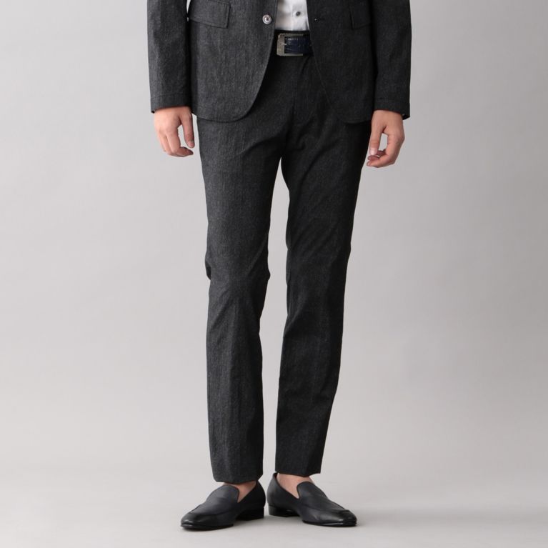 【EPOCA UOMO】 ハイパワーストレッチプリントパンツ ネイビー3