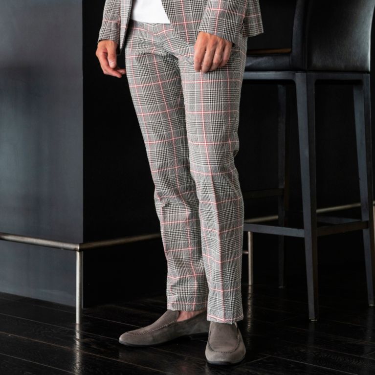 【EPOCA UOMO】 【PRIMA COLLECTION】【ANGELICO】チェックパンツ チャコールグレー