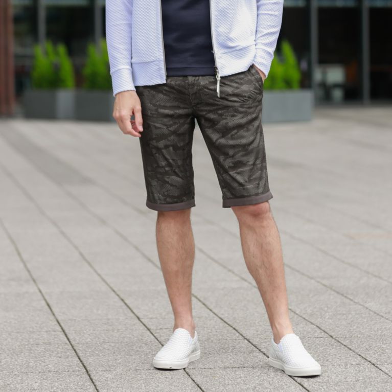 【EPOCA UOMO】 カモフラメッシュショートパンツ カーキ2
