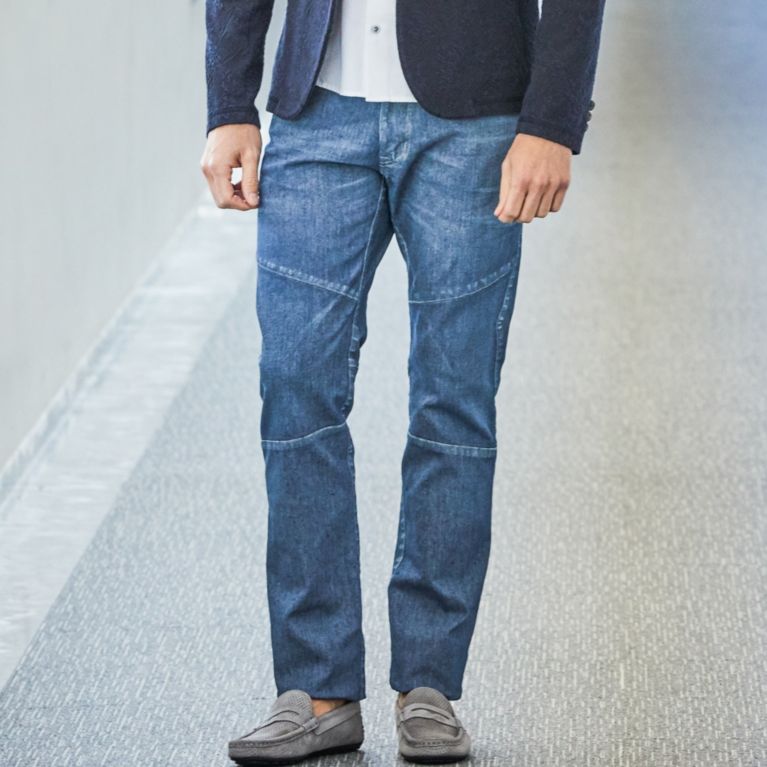 【EPOCA UOMO】 シルバープリント切替デニム ネイビー2