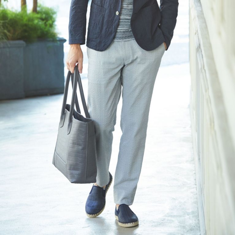 【EPOCA UOMO】 ストレッチサッカーチェックパンツ オフホワイト2