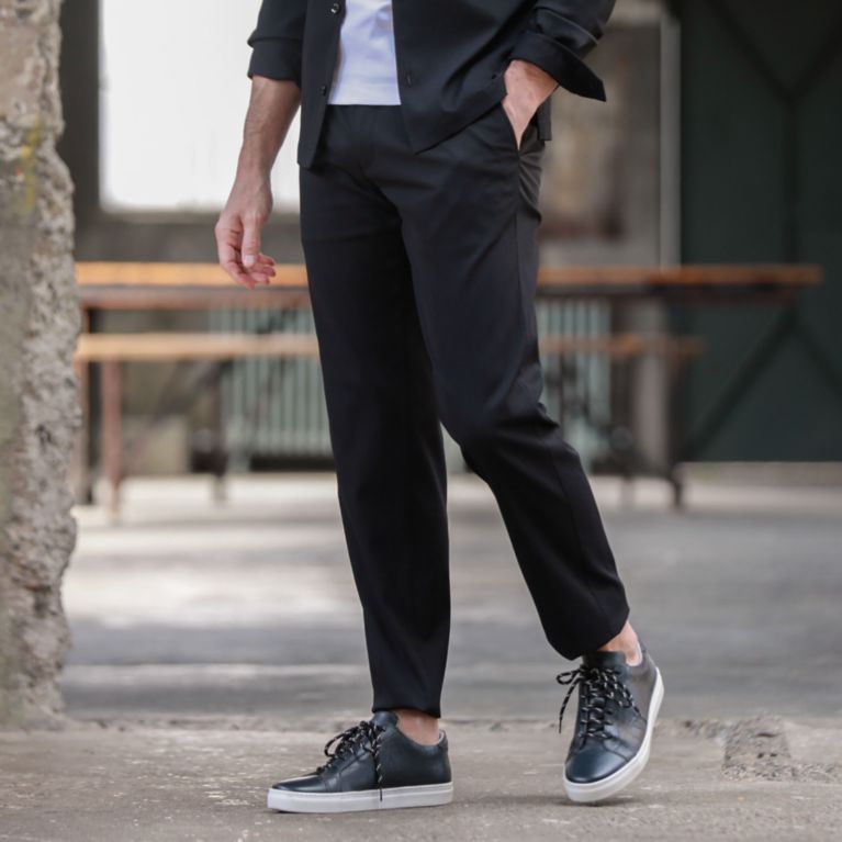 セットアップ】【ウォッシャブル】レザーストラップパンツ（その他