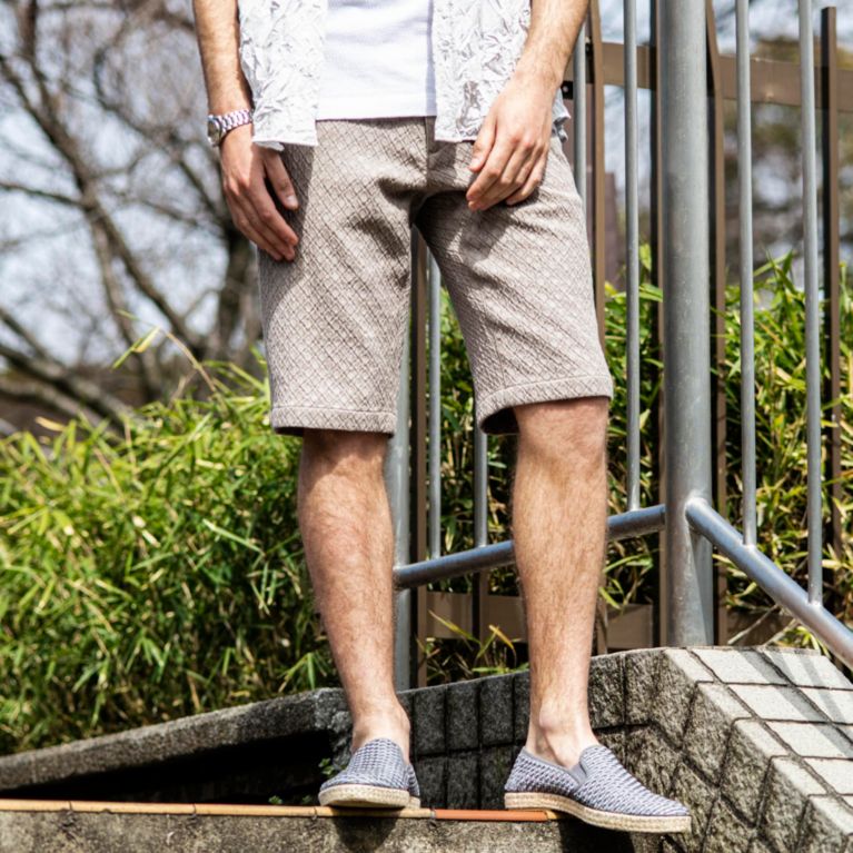 【EPOCA UOMO】 ラティスジャカードショートパンツ ベージュ5