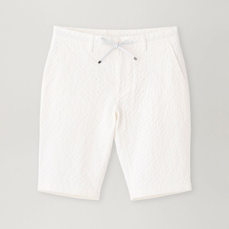 【EPOCA UOMO】 ストレッチジャカードショートパンツ ホワイト