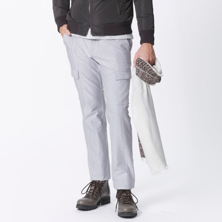 【EPOCA UOMO】 ハイパワーストレッチカーゴパンツ オフホワイト2