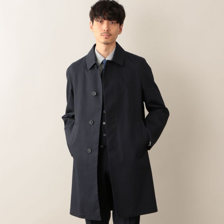 【マッキントッシュ フィロソフィー メン(MACKINTOSH PHILOSOPHY MEN)】WELLINGTON コットンボンディング ステンカラーコート ネイビー 送料無料！