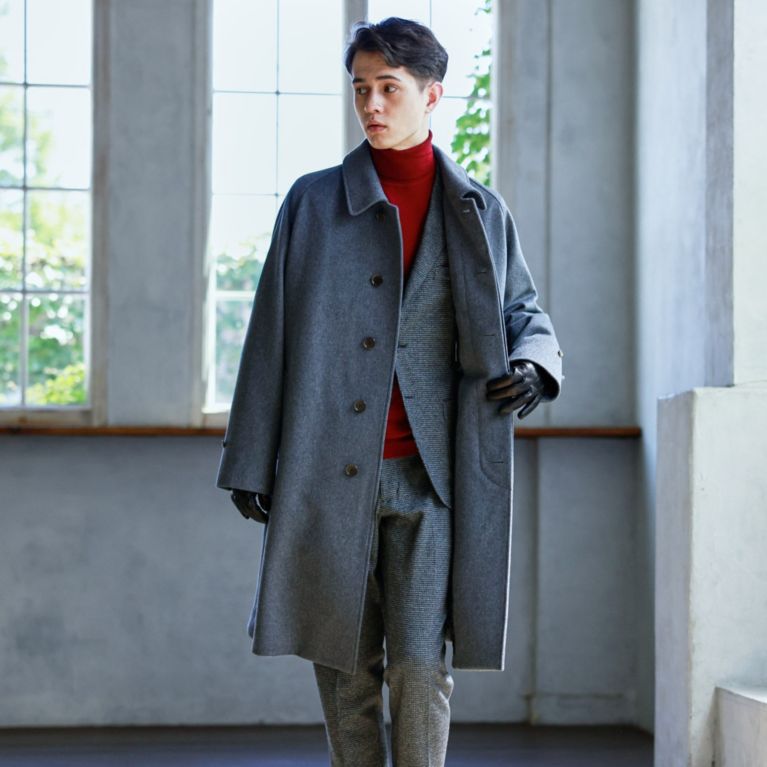 【MACKINTOSH PHILOSOPHY MEN】 ショートビーバー TIVERTON（ティバートン） チャコールグレー