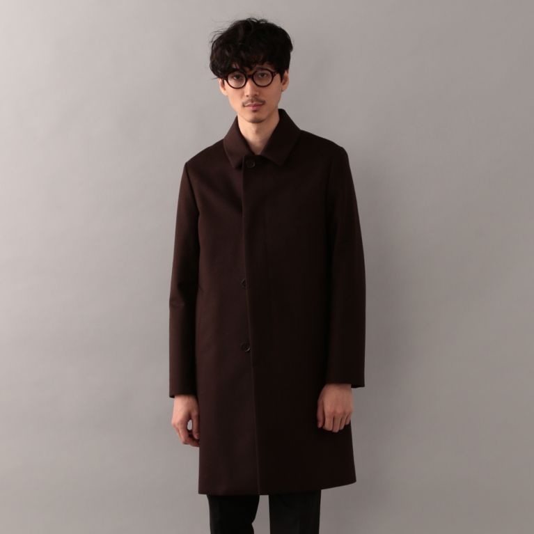 31%OFF！SALE＜三陽商会＞【マッキントッシュ フィロソフィー メン(MACKINTOSH PHILOSOPHY MEN)】【WELLINGTON】ショートビーバー ステンカラーコート モカ 送料無料 ＆ 定価 86400円から 27000円値引！画像